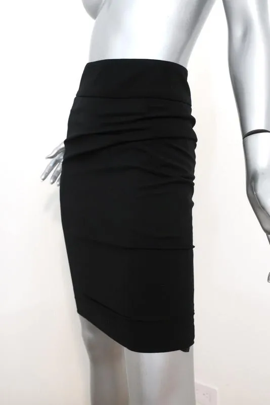 Rag & Bone Pencil Skirt Black Stretch Wool Size 25 NEW