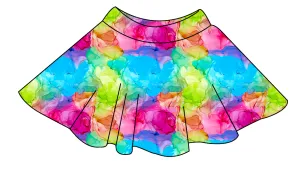 Rainbow Splash Ladies' Circle Skirt