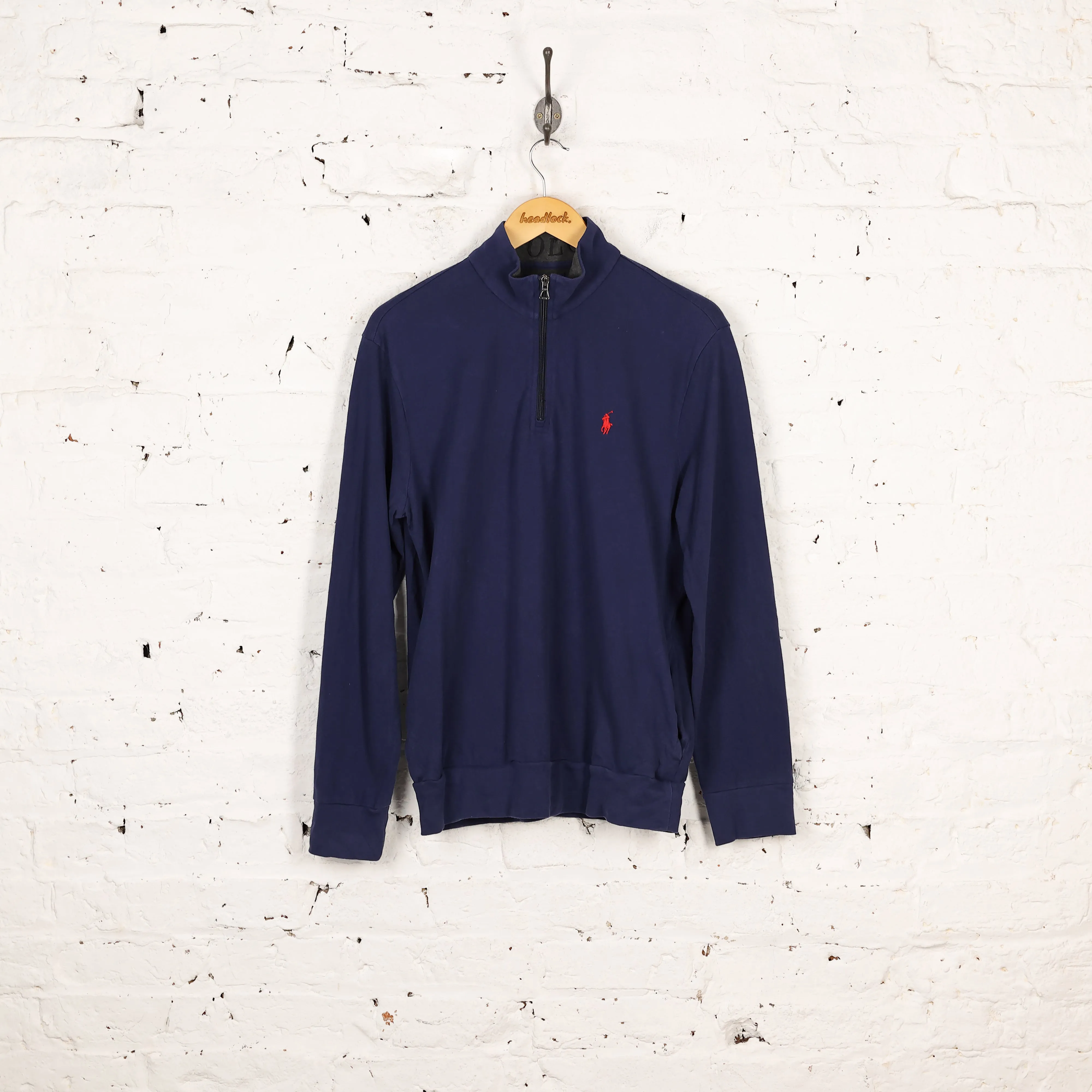 Ralph Lauren Polo 1/4 Zip Sweatshirt - Blue - M