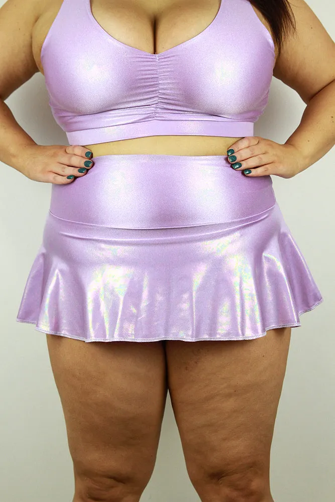 Rarr Mid Waisted Skort - Leopard Sparkle Plus Size