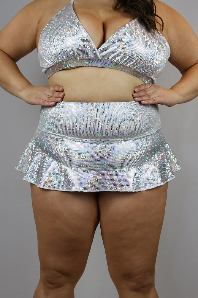 Rarr Mid Waisted Skort - Leopard Sparkle Plus Size
