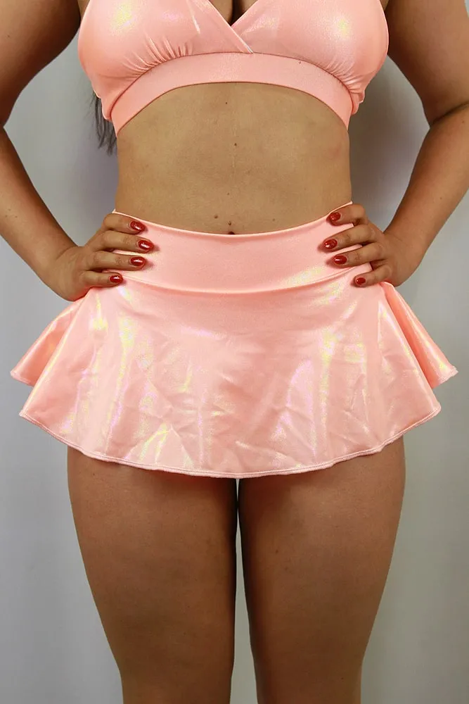 Rarr Mid Waisted Skort - Peach Sparkle