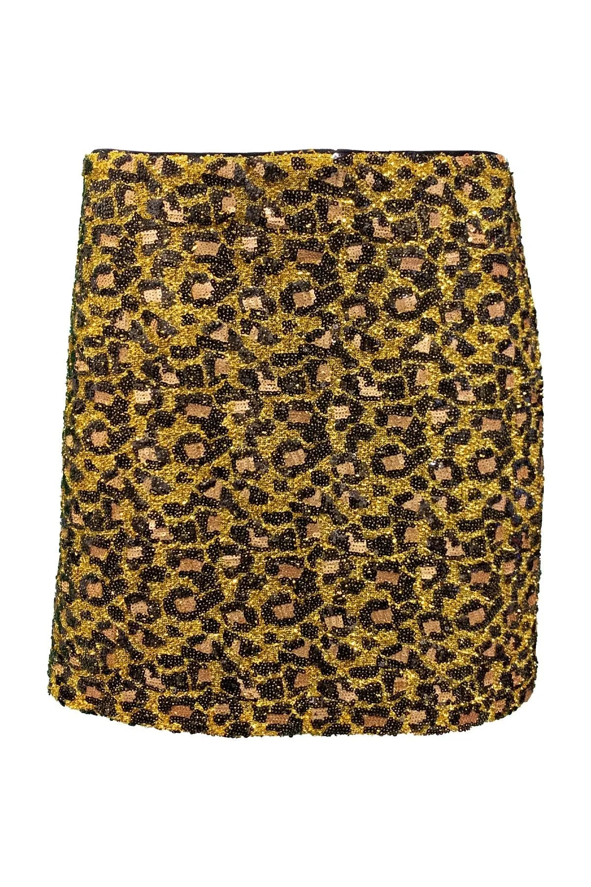 Raspy Sequin Leopard Skirt