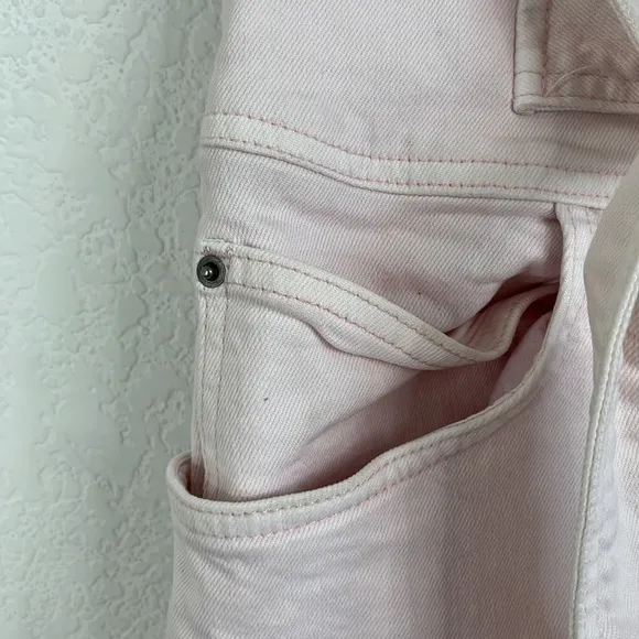 Rebecca Minkoff Pink Denim Mini Skirt Tie Bow Waist