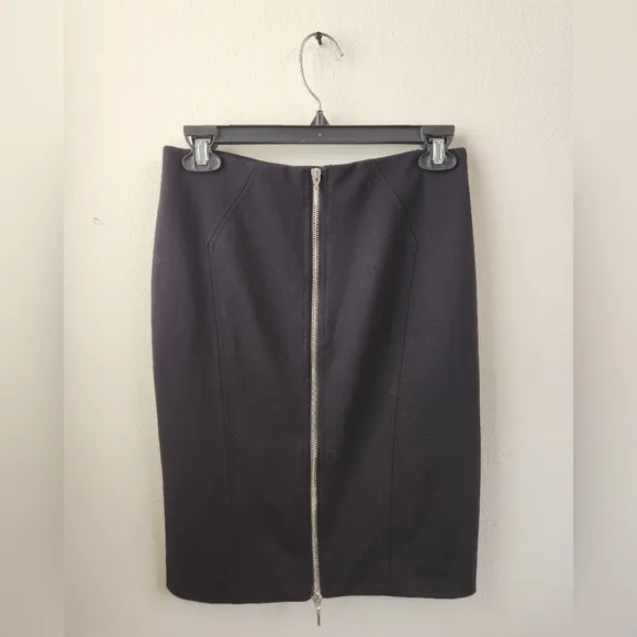 Rebecca Taylor Women's Pencil Skirt Full Zip Black Size 0