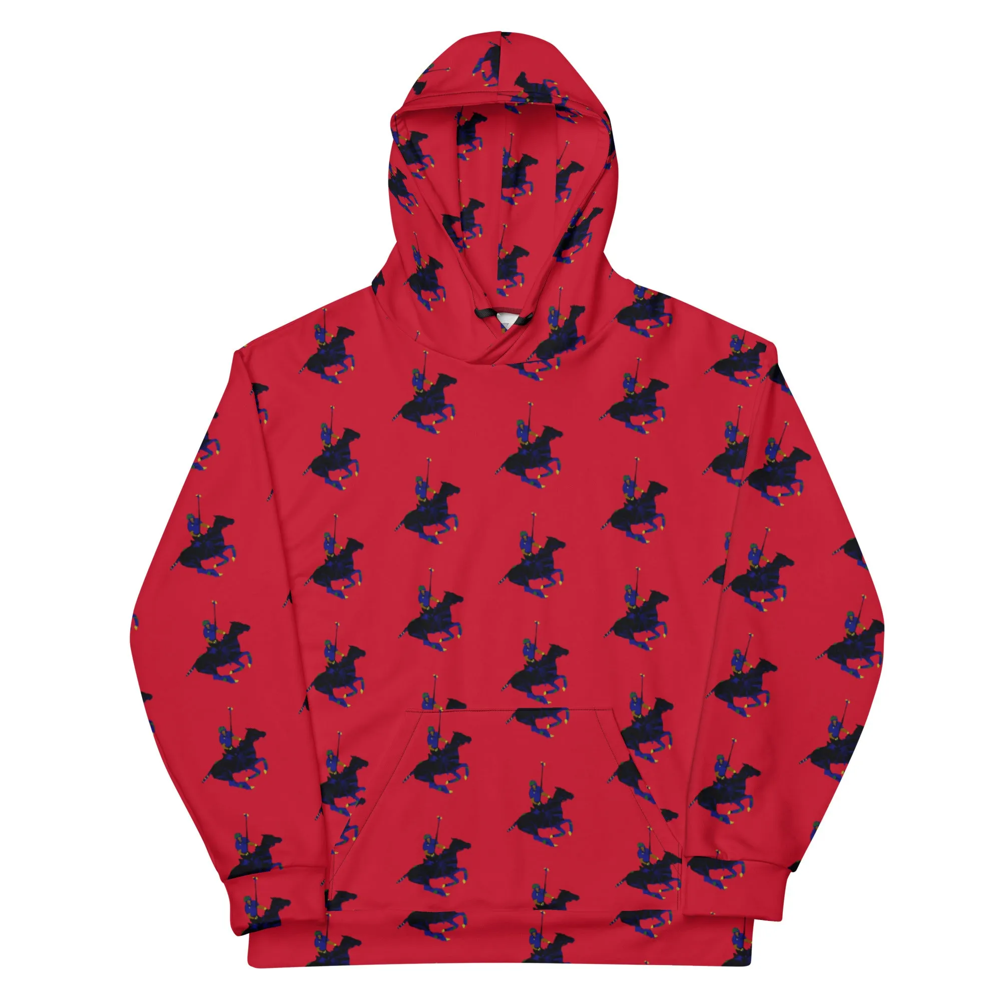 Red Polo Carib Pony Pattern Unisex Hoodie