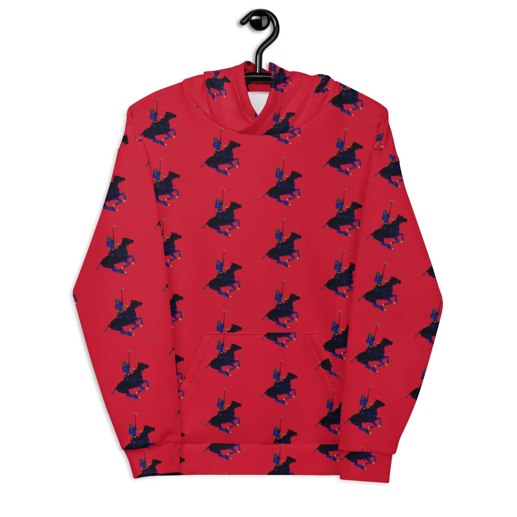 Red Polo Carib Pony Pattern Unisex Hoodie