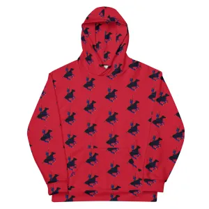 Red Polo Carib Pony Pattern Unisex Hoodie