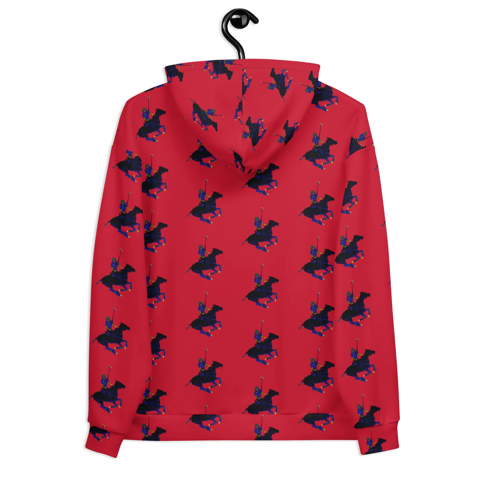Red Polo Carib Pony Pattern Unisex Hoodie