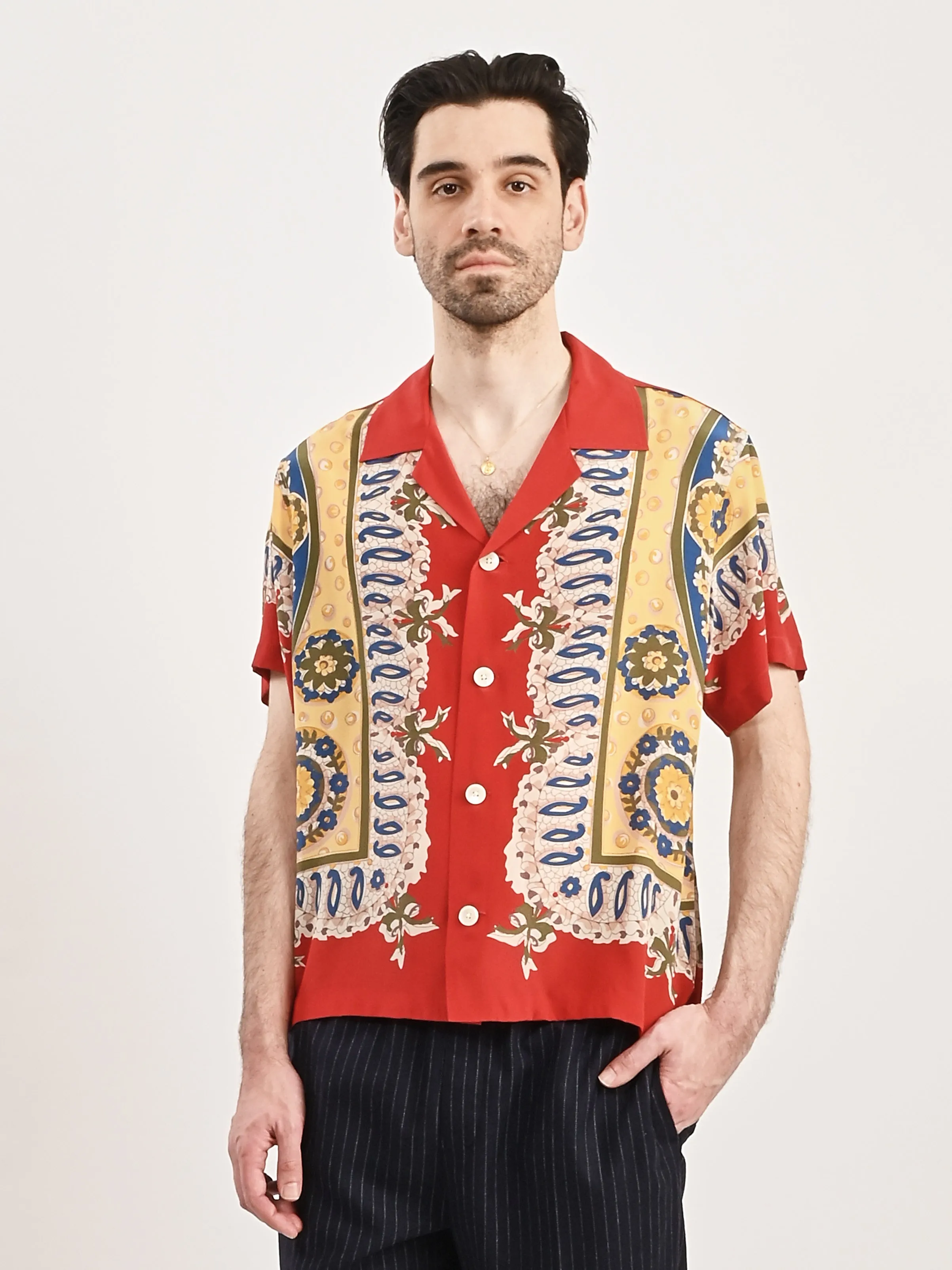 Red/Multi Bricolage S/S Shirt