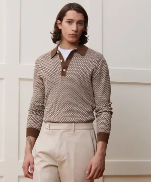Relaxed Silk-Cotton Sweater Polo