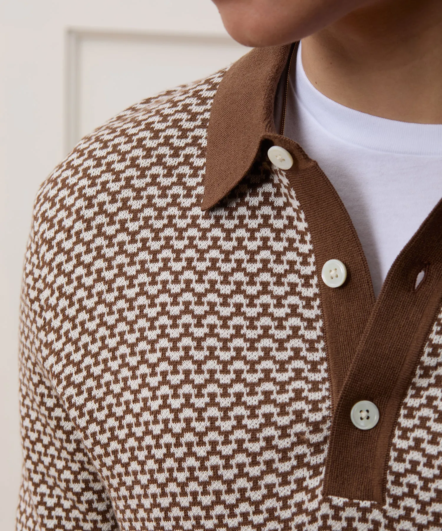 Relaxed Silk-Cotton Sweater Polo