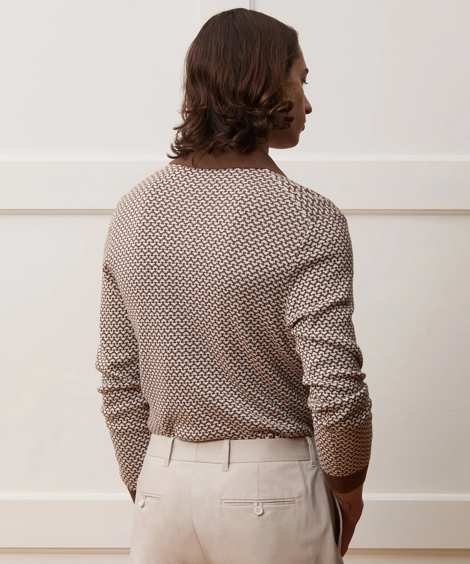 Relaxed Silk-Cotton Sweater Polo