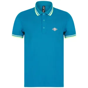 REPLAY CONTRAST COLLAR STRETCH PIQUÉ POLO SHIRT