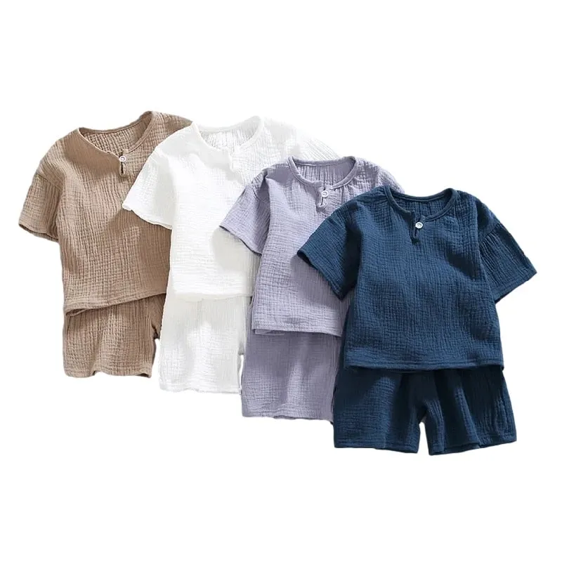 Retro Cotton Kids Clothing Set