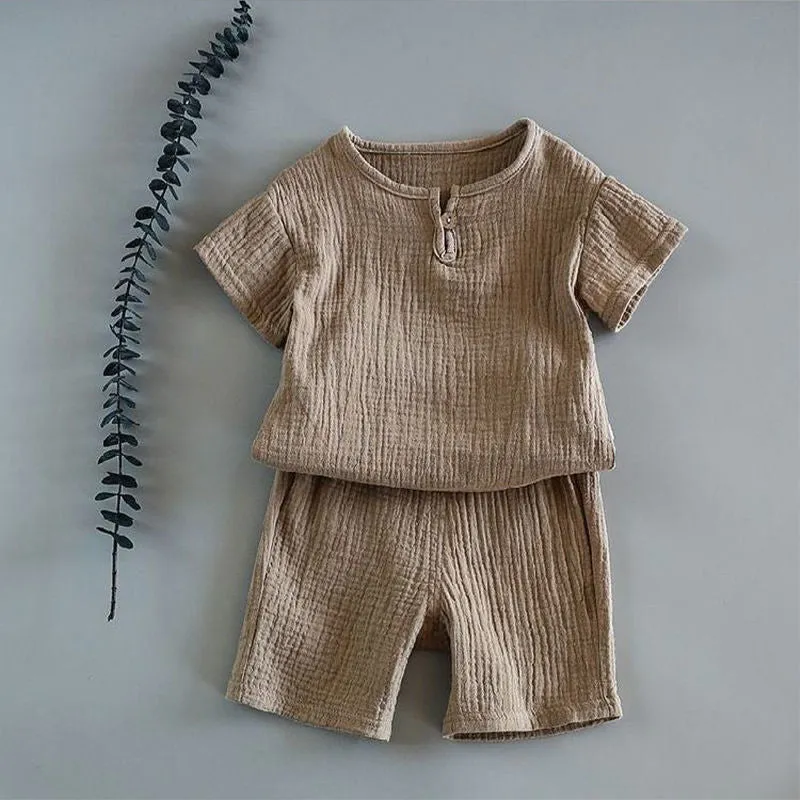 Retro Cotton Kids Clothing Set