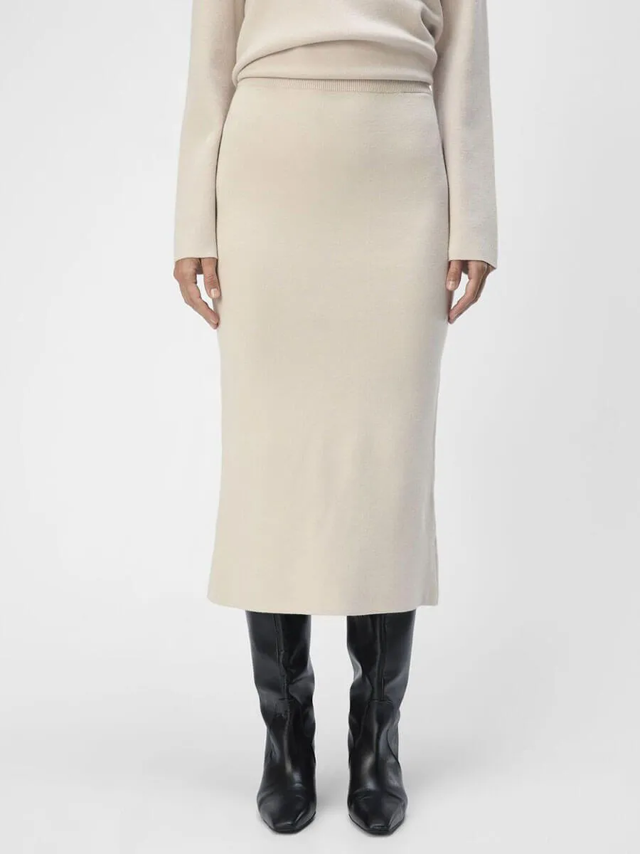 Reynard Knit Skirt - Silver Gray