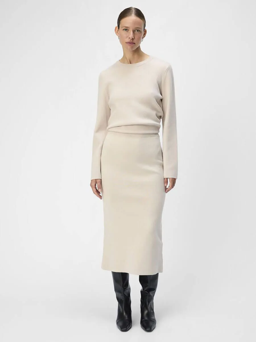 Reynard Knit Skirt - Silver Gray