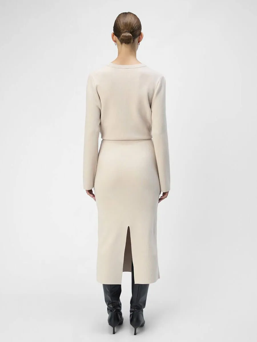 Reynard Knit Skirt - Silver Gray