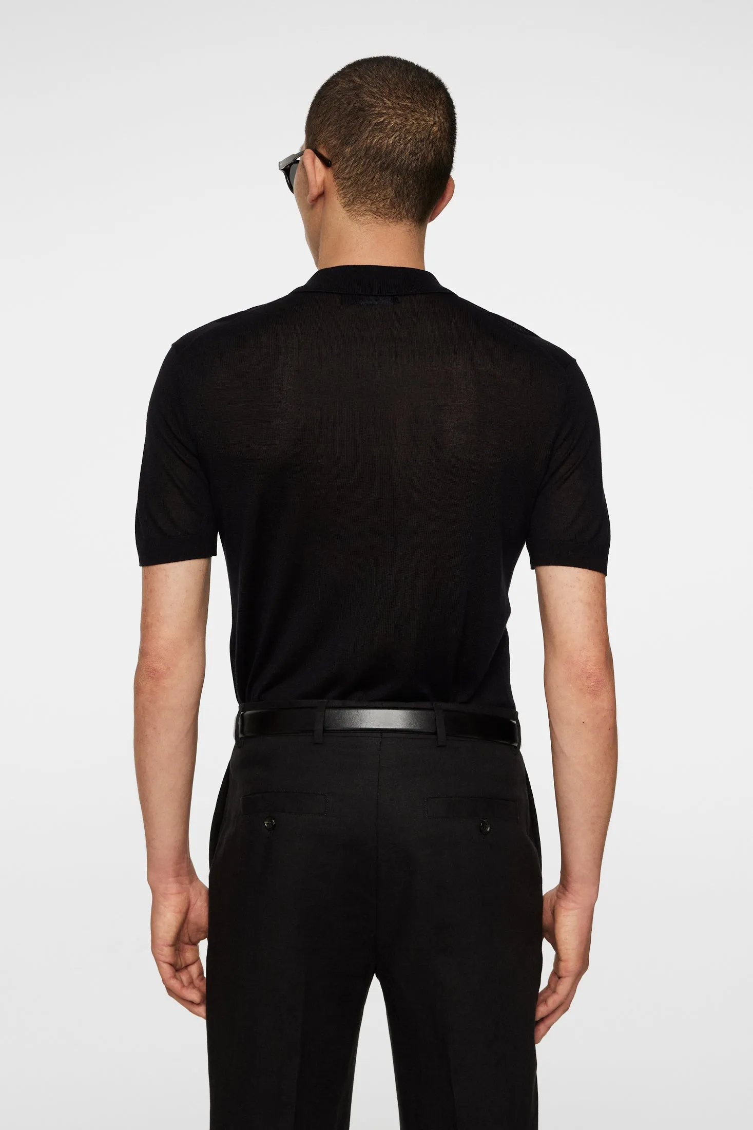 Ridge Lyocell Silk Polo / Black