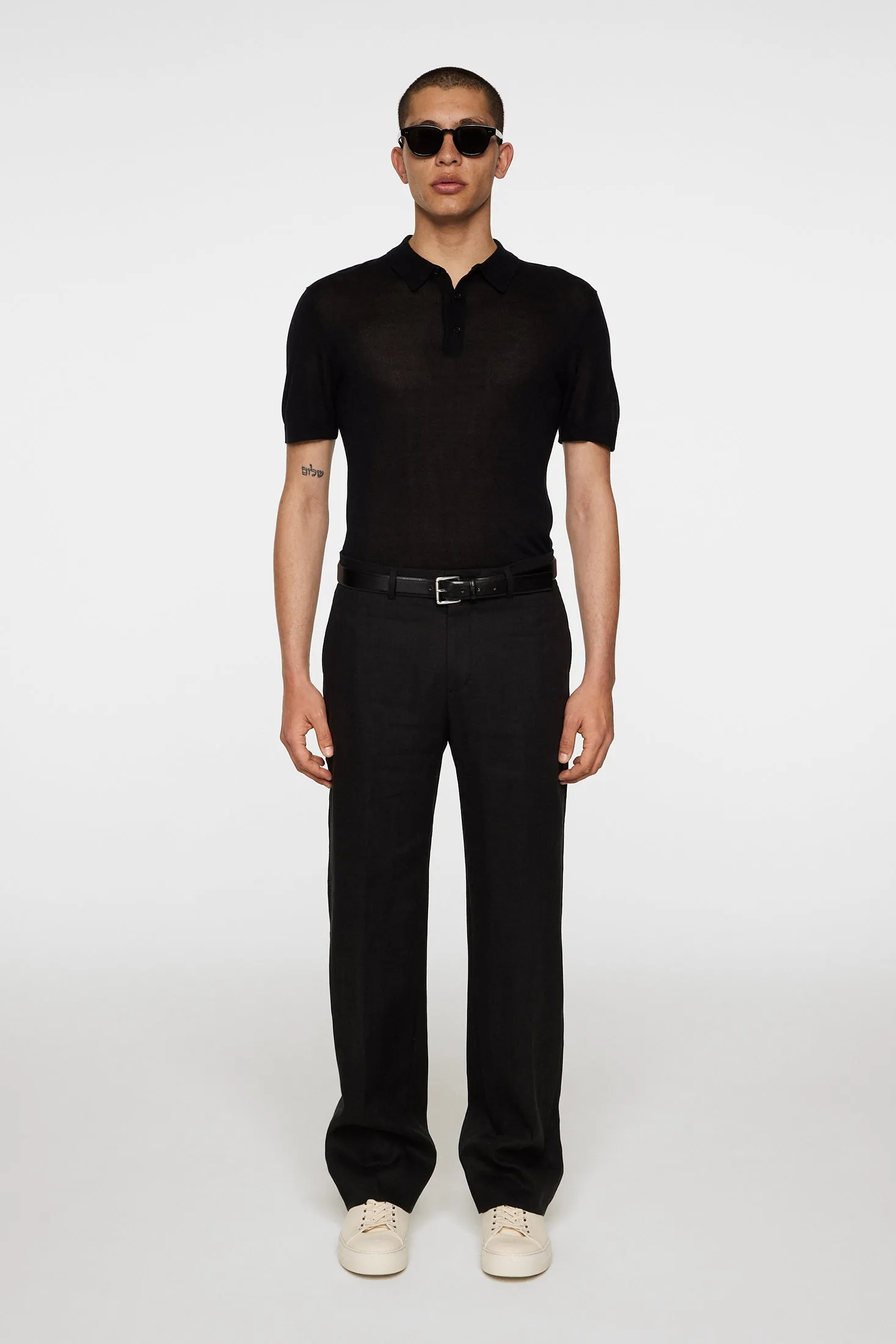 Ridge Lyocell Silk Polo / Black