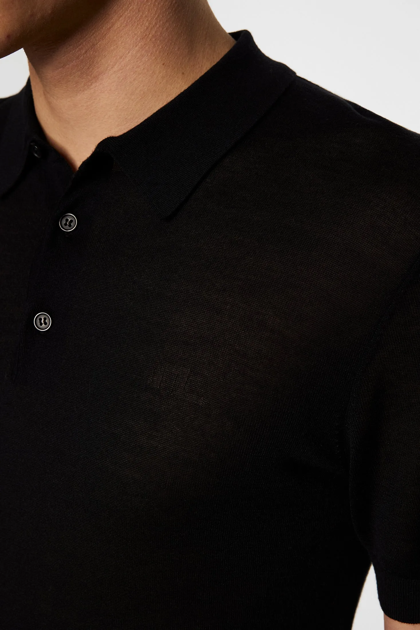 Ridge Lyocell Silk Polo / Black