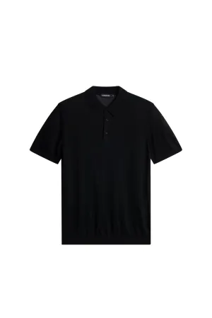 Ridge Lyocell Silk Polo / Black