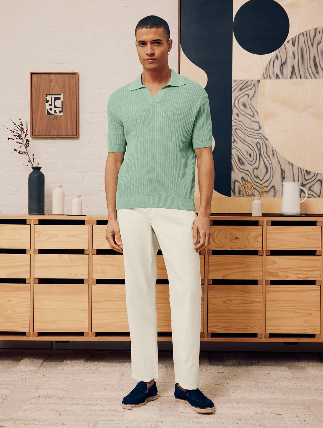 RINO CHAIN STITCH KNIT POLO