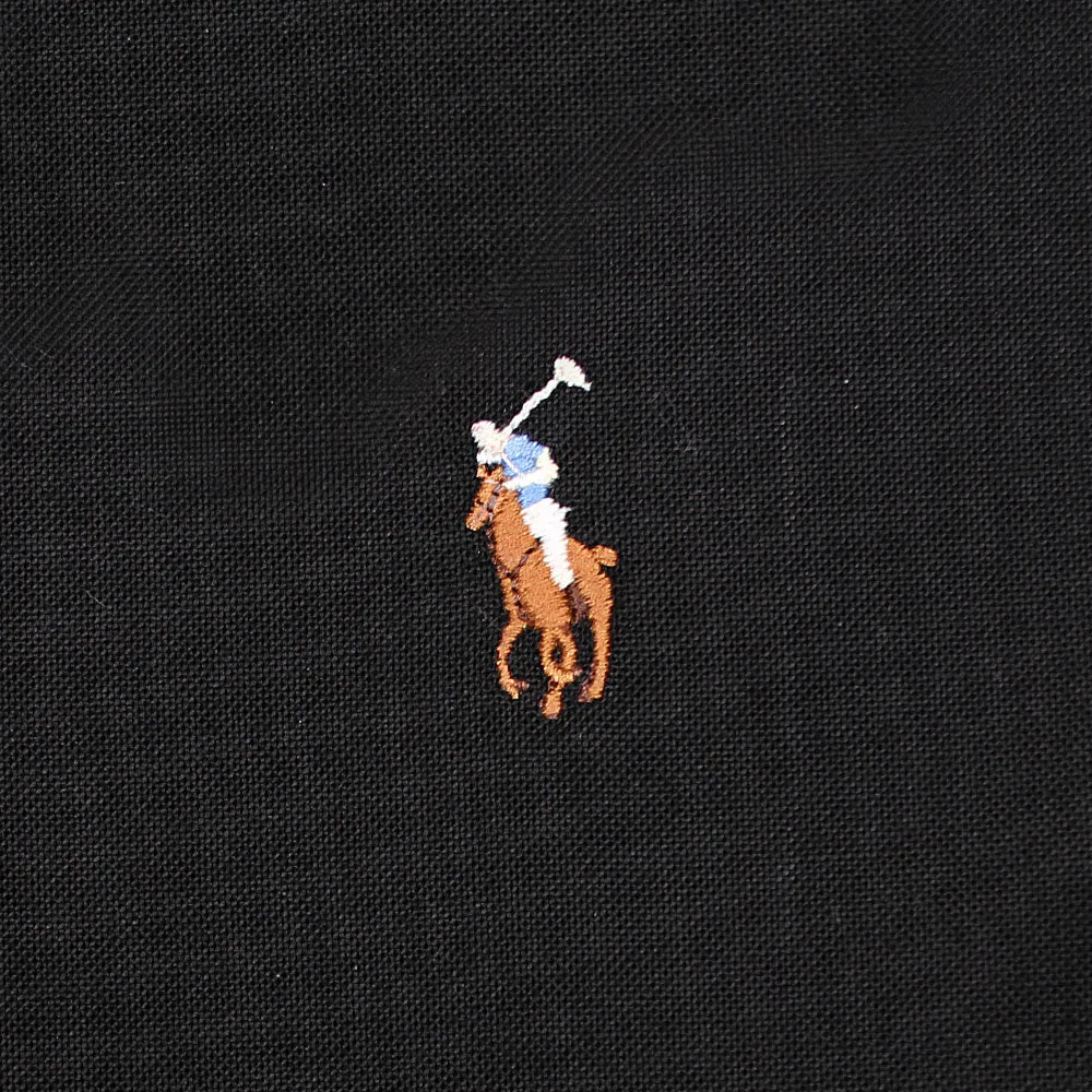 RL Black embroidered logo Oxford Shirt