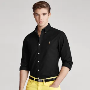 RL Black embroidered logo Oxford Shirt