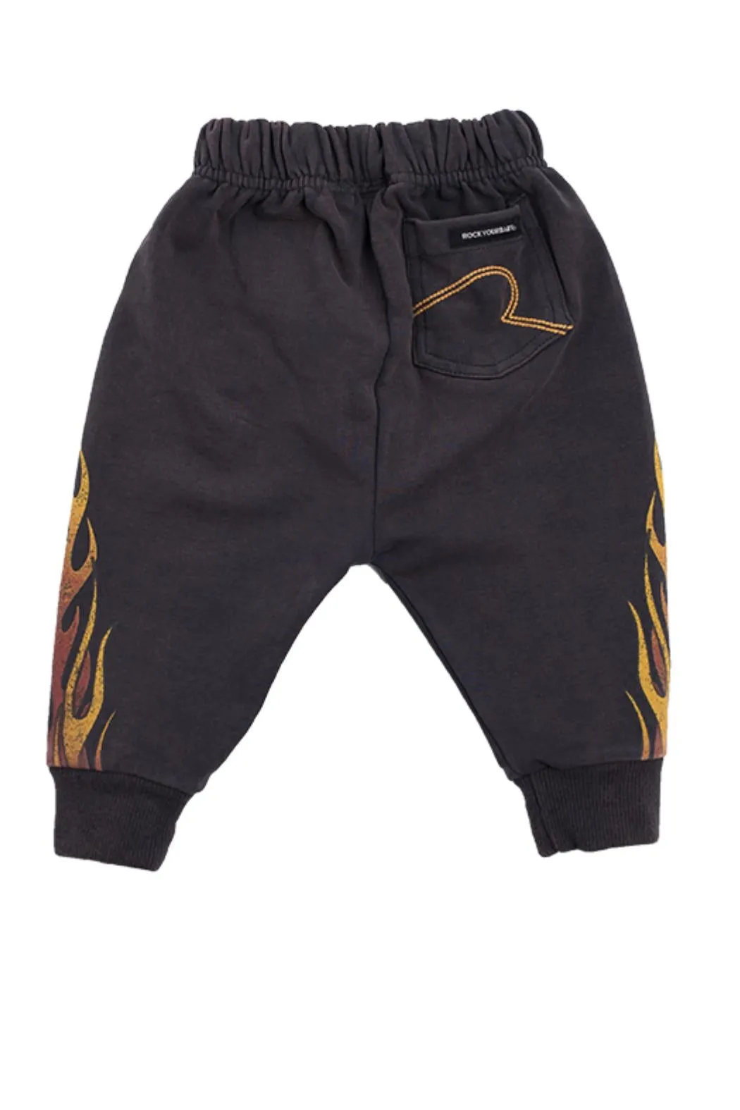 ROCK YOUR BABY Boy's Charcoal Karma to Burn Pants $55 NWT