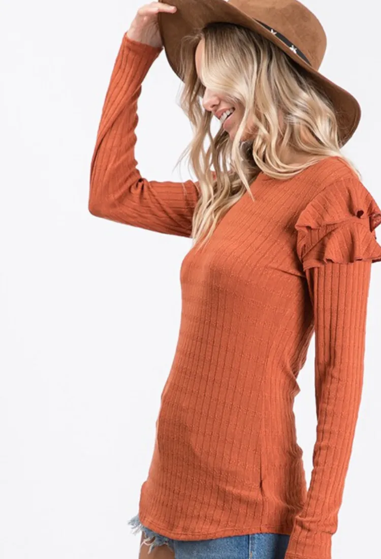 Roma Ruffle Sleeve Top