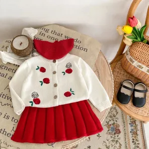 Rose Embroidered Baby Girl's 2-Piece Clothes Set