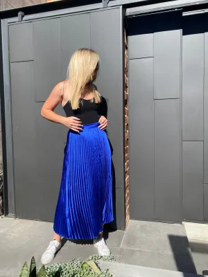 Royal Gold Pleated Skirt