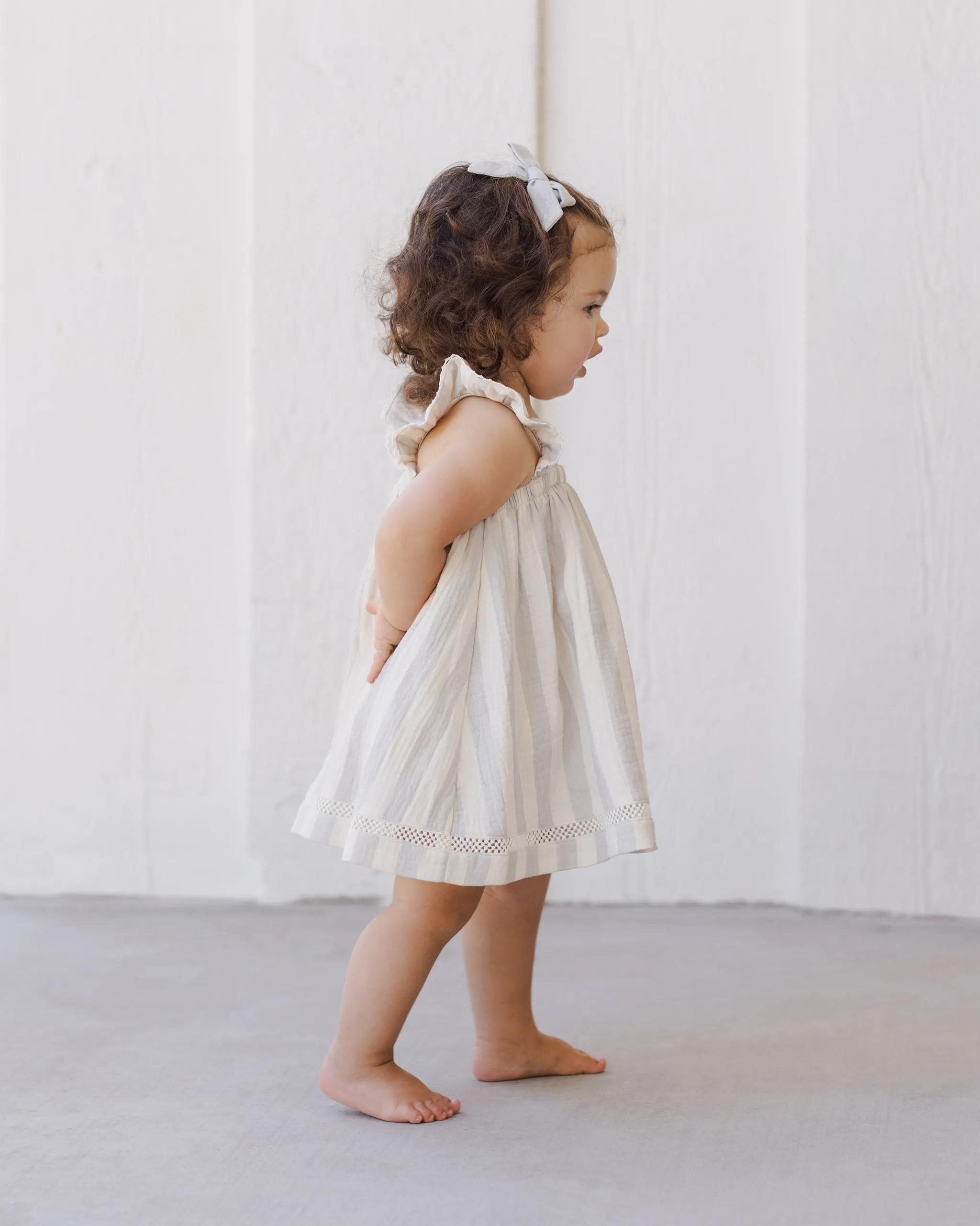 Ruffled Tank Dress | Sky Stripe