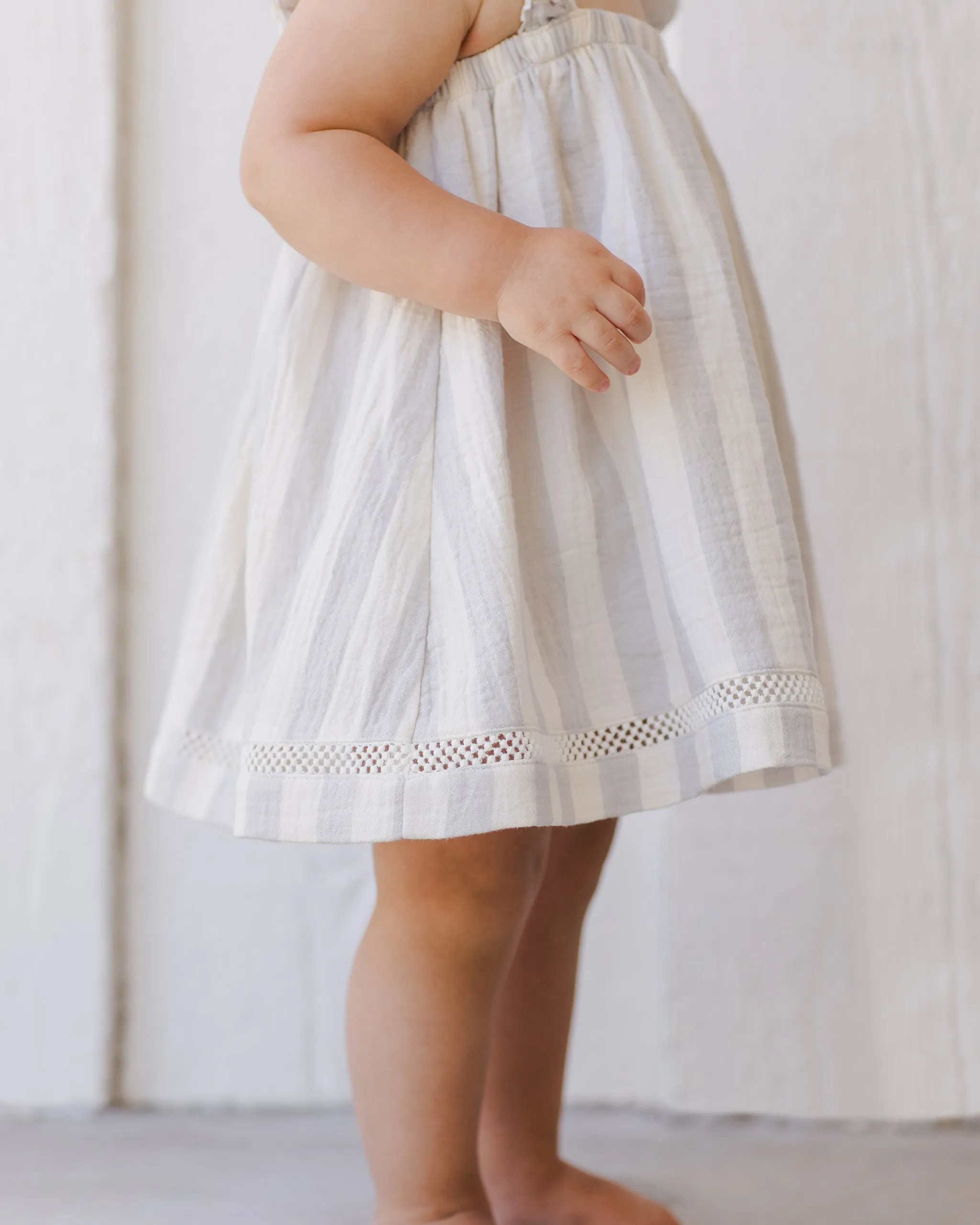 Ruffled Tank Dress | Sky Stripe