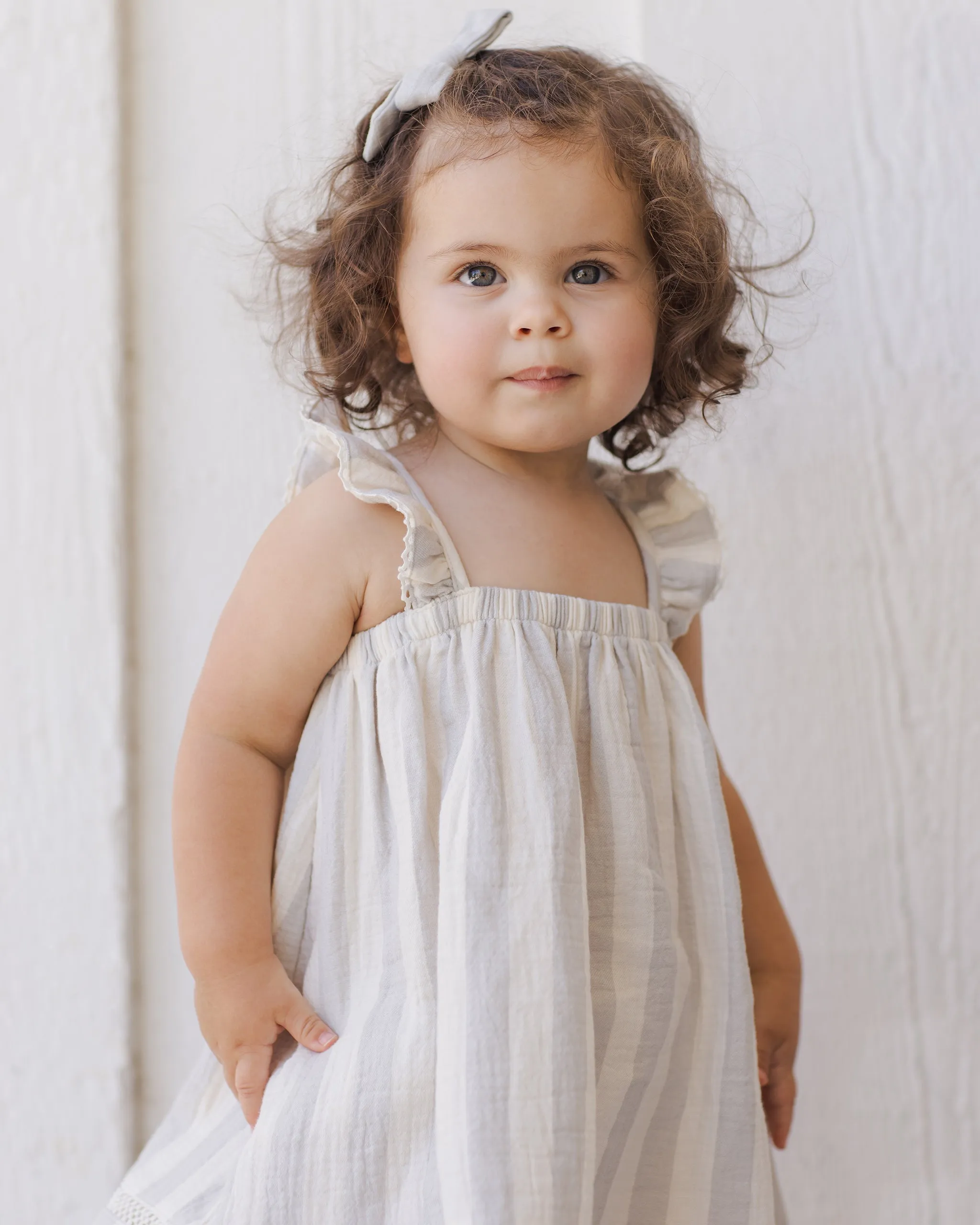 Ruffled Tank Dress | Sky Stripe