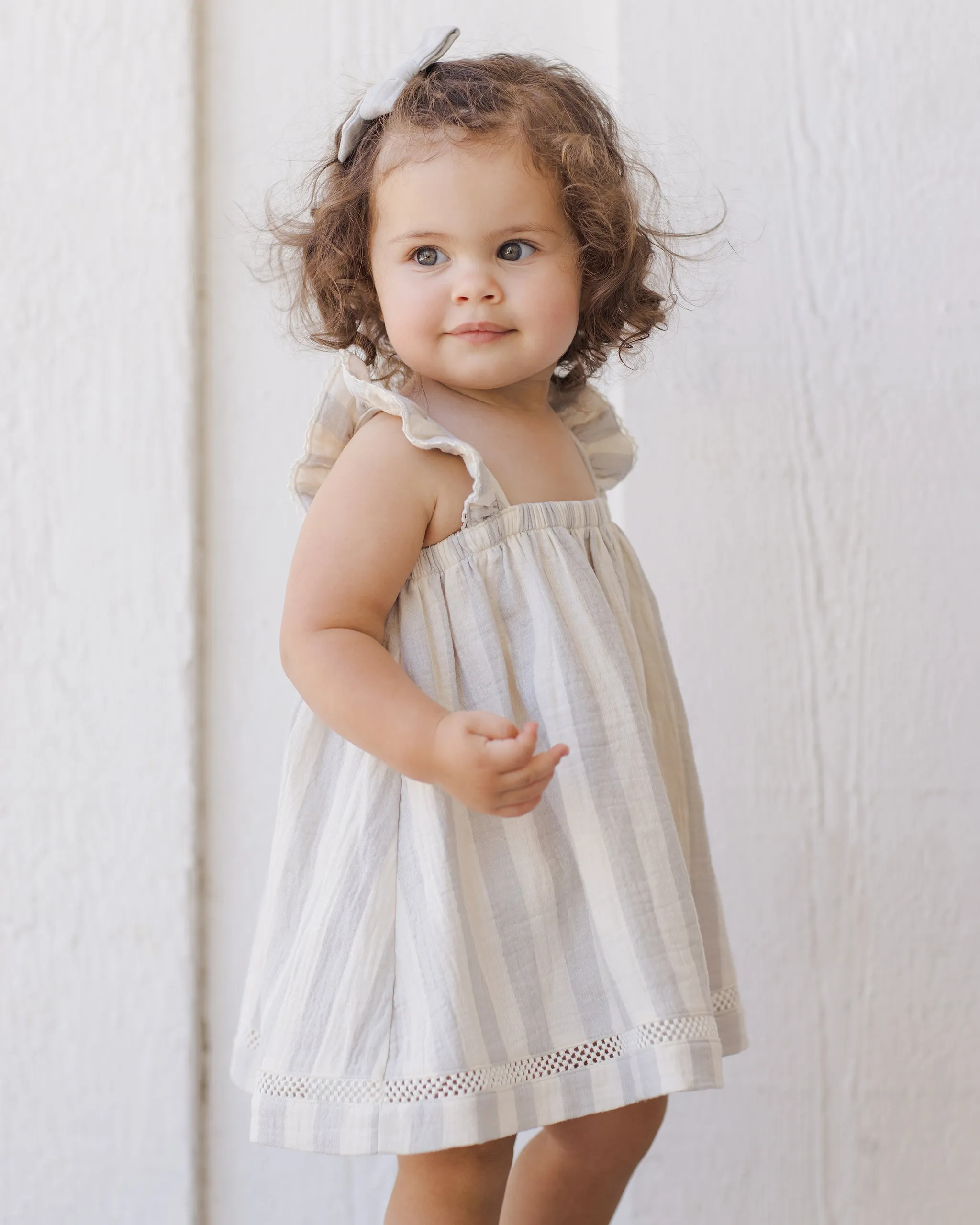 Ruffled Tank Dress | Sky Stripe