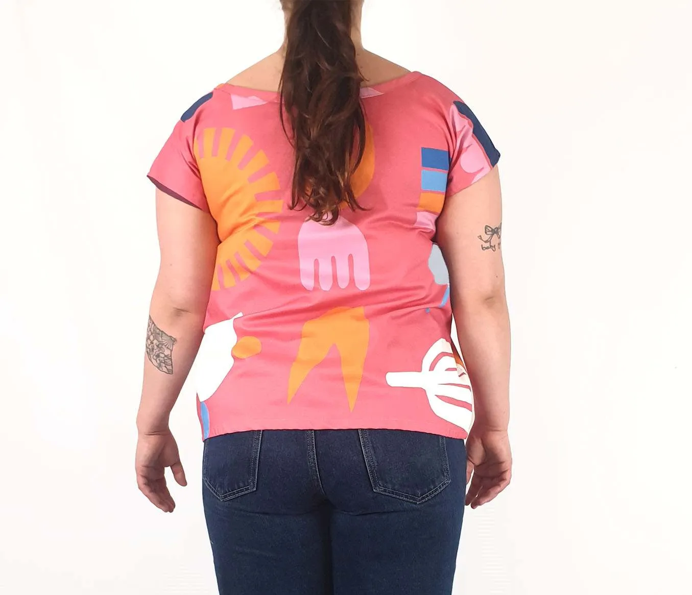 Rummage Style pink print top size 16