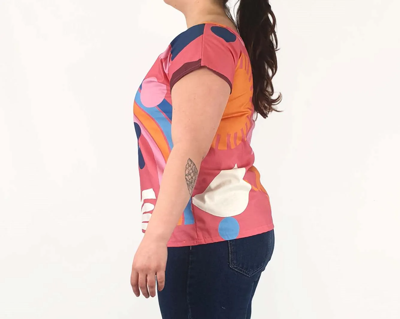 Rummage Style pink print top size 16