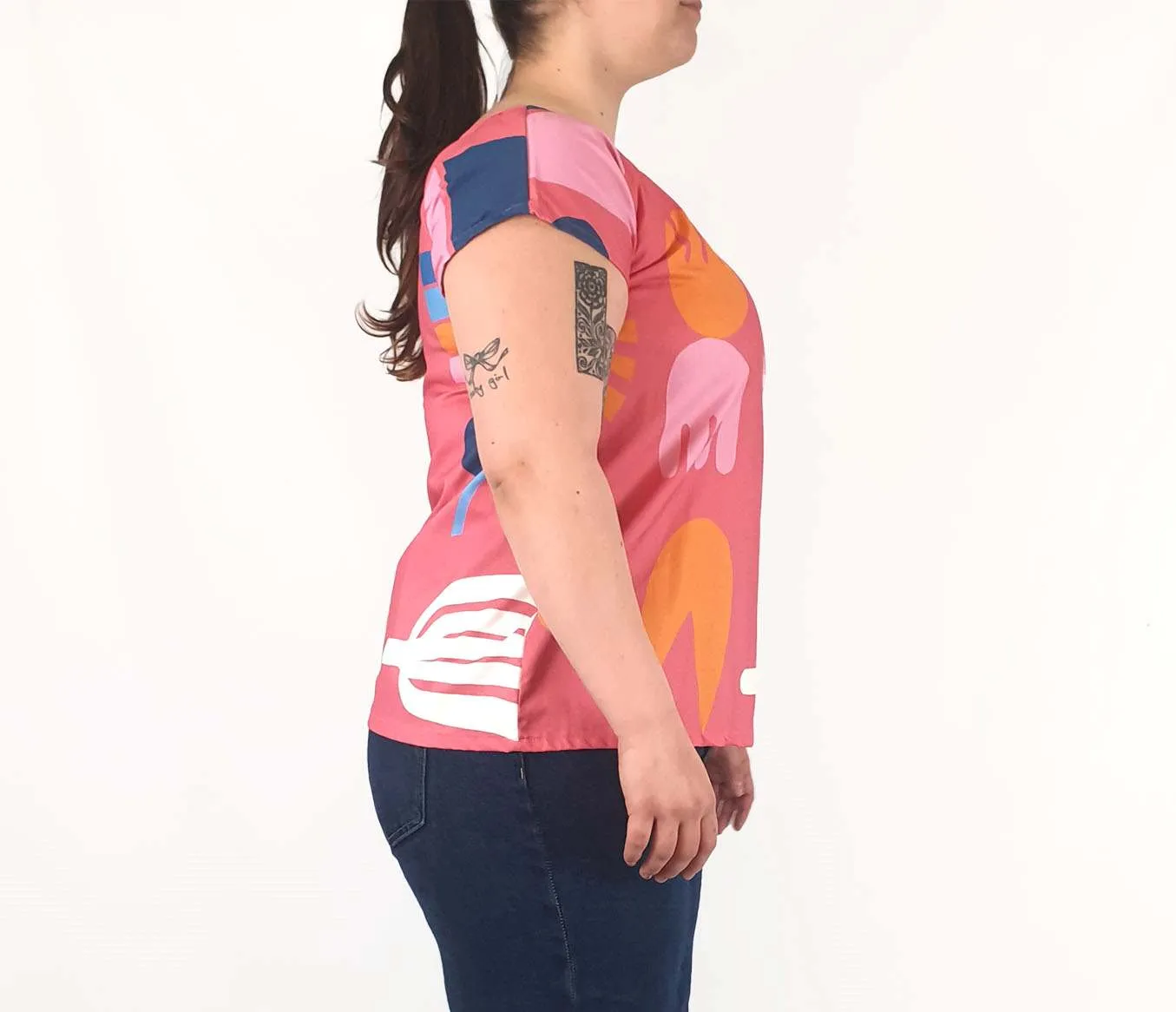 Rummage Style pink print top size 16