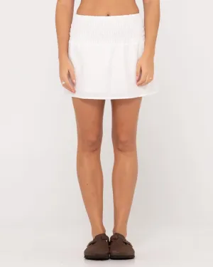Rusty Palm Springs Shirred Mini Skirt