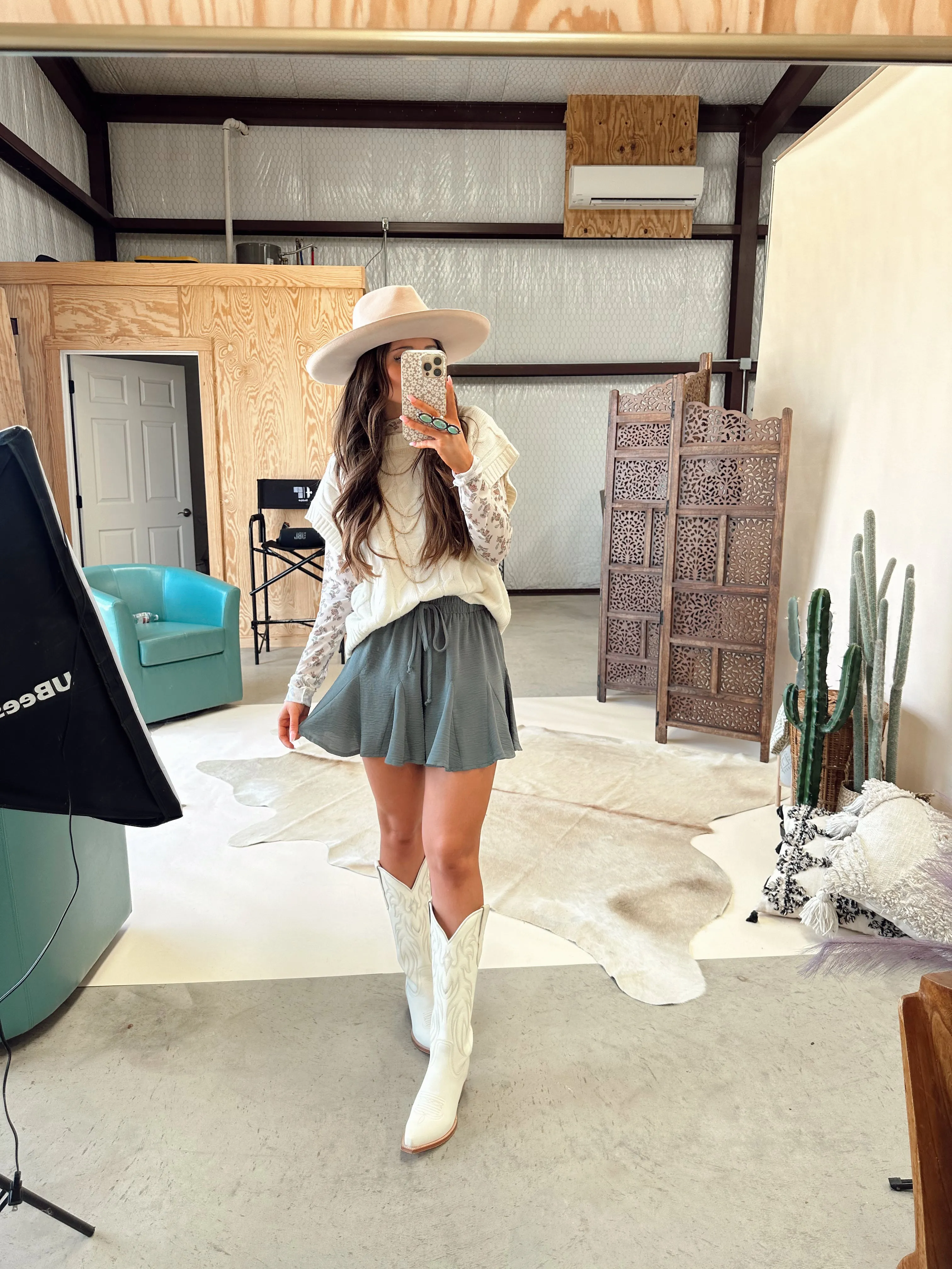 Sage Mini Skirt