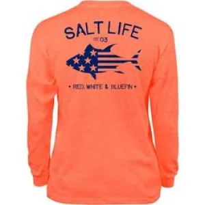 Salt Life Youth Red White and Bluefin LST
