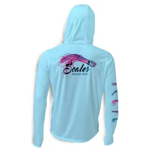 Scales Chasing Skirts Hooded Performance - Light Blue