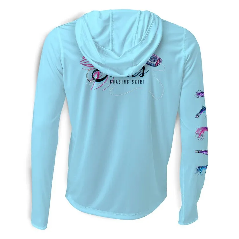 Scales Chasing Skirts Hooded Performance - Light Blue