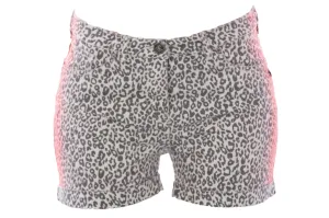Scotch & Soda Maison Scotch Women's Leopard Print Denim Shorts
