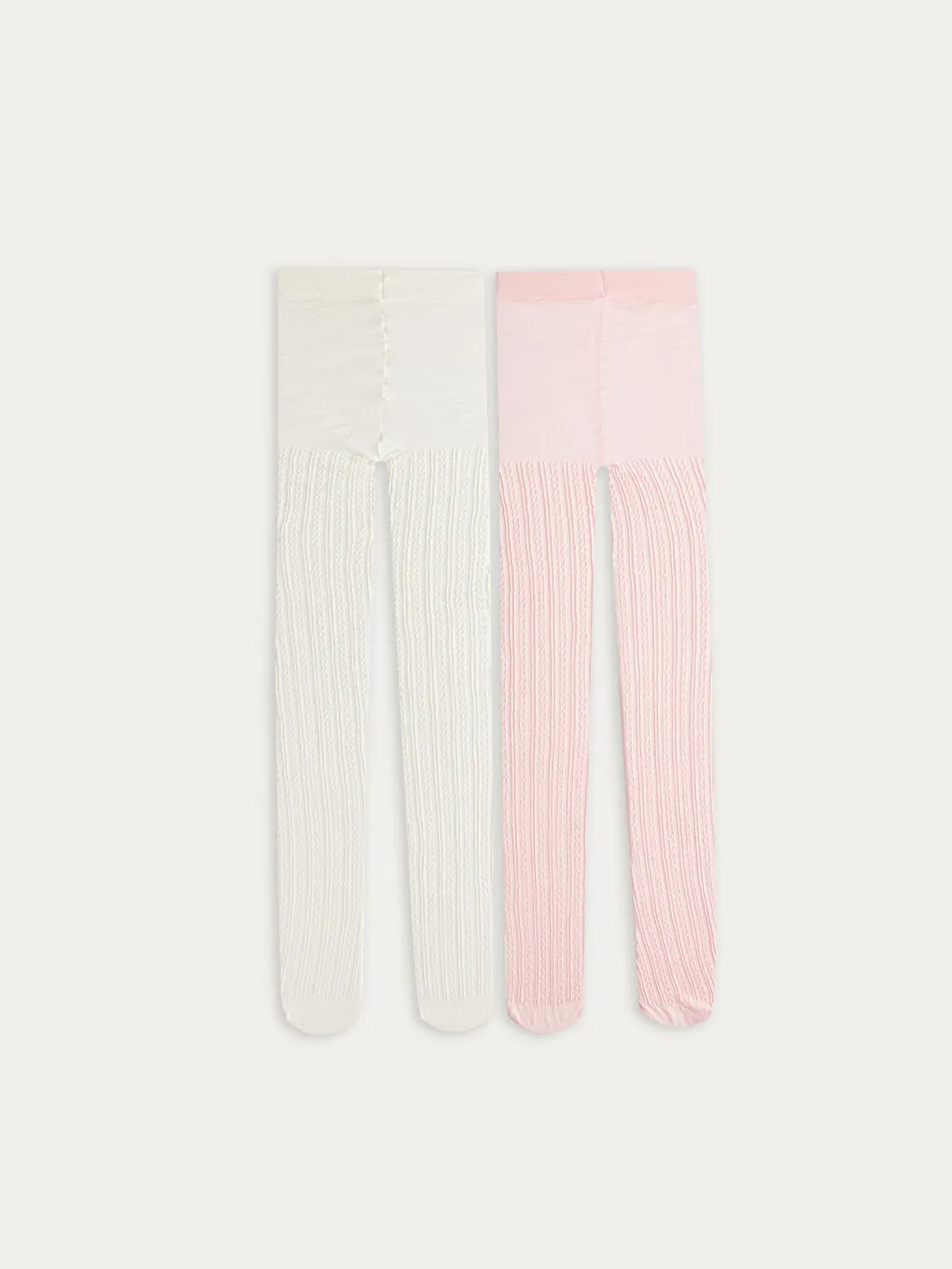 Self Patterned Girls Pantyhose 2 Pack