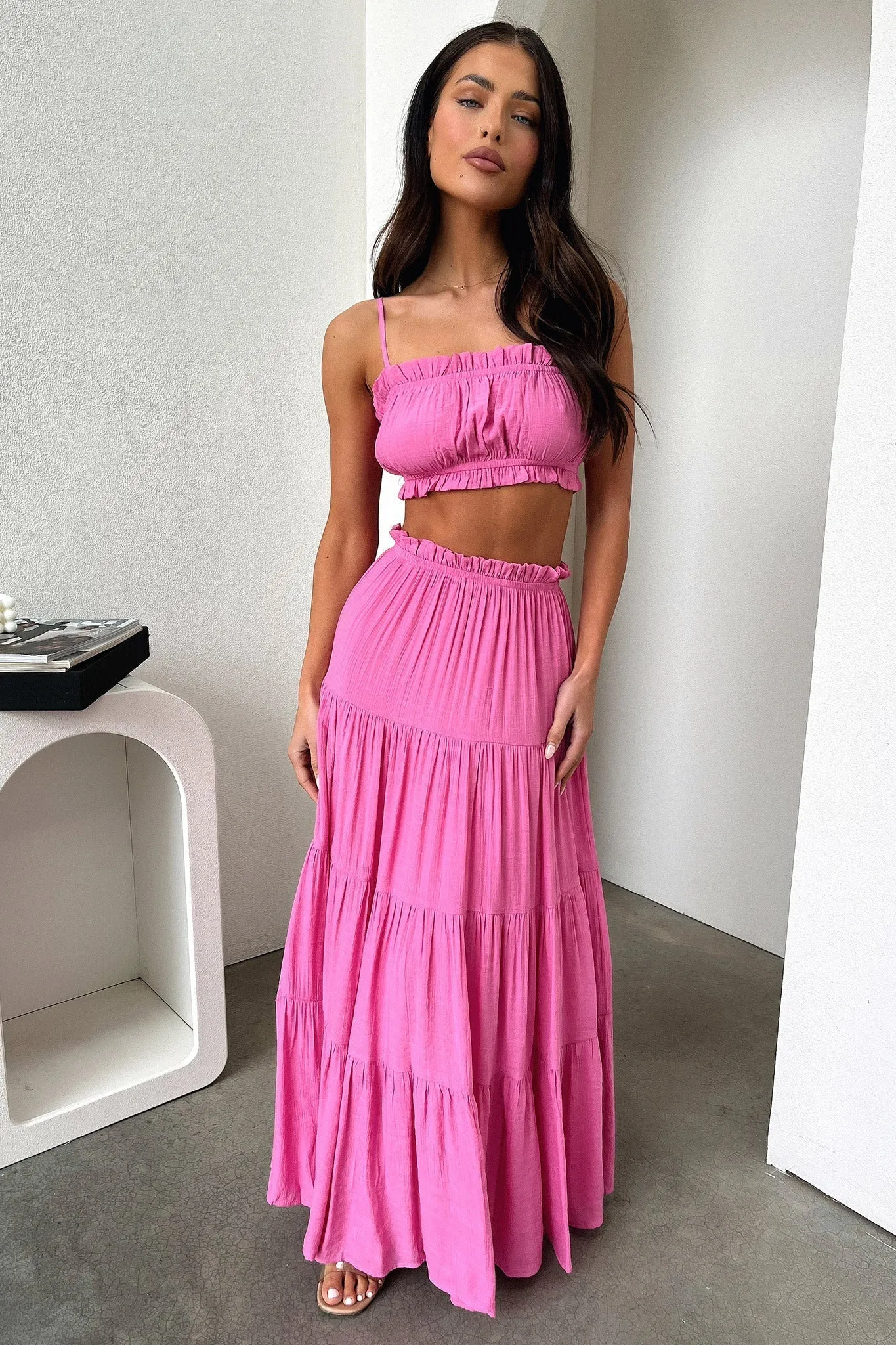 Selina Maxi Skirt - Pink