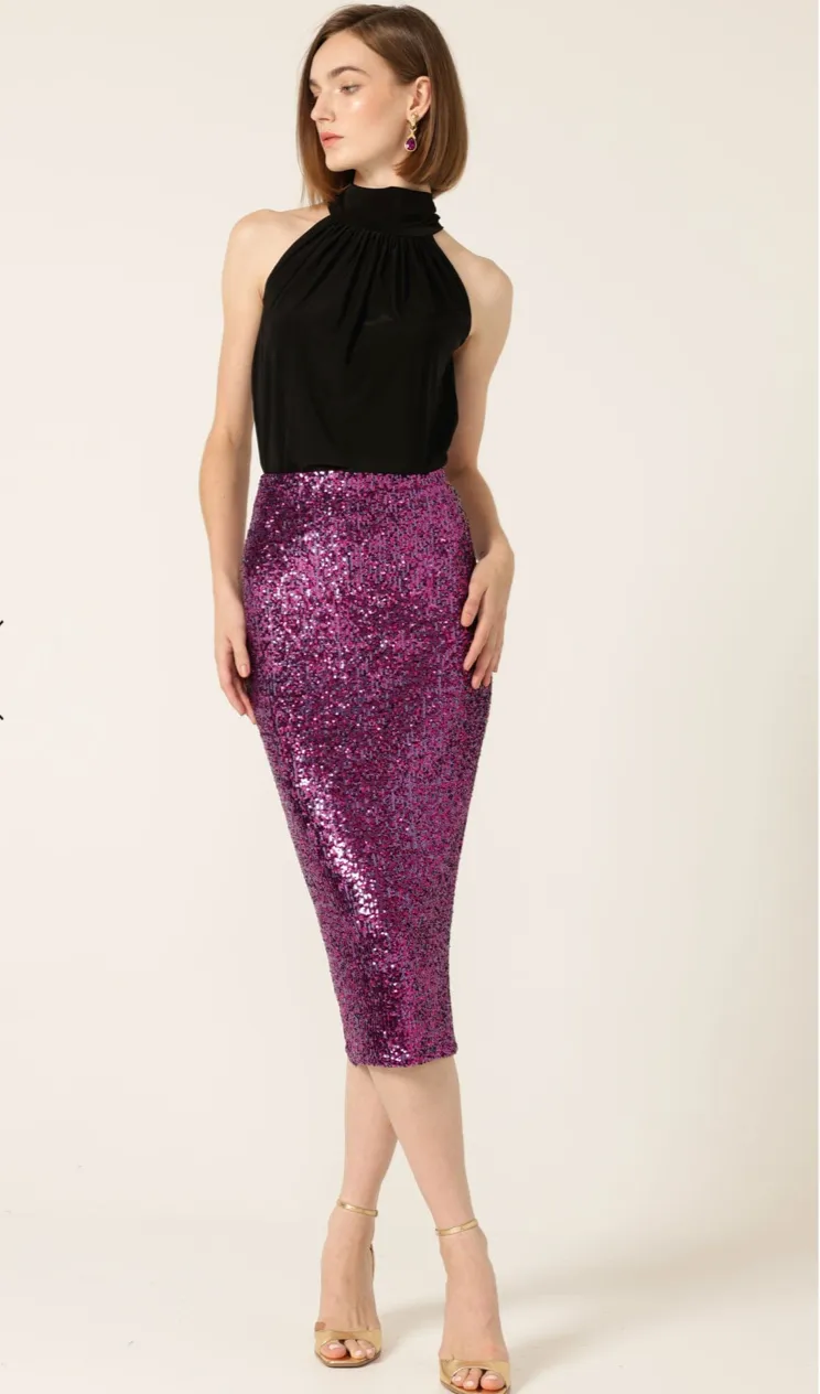 Sequin Skirt Pink